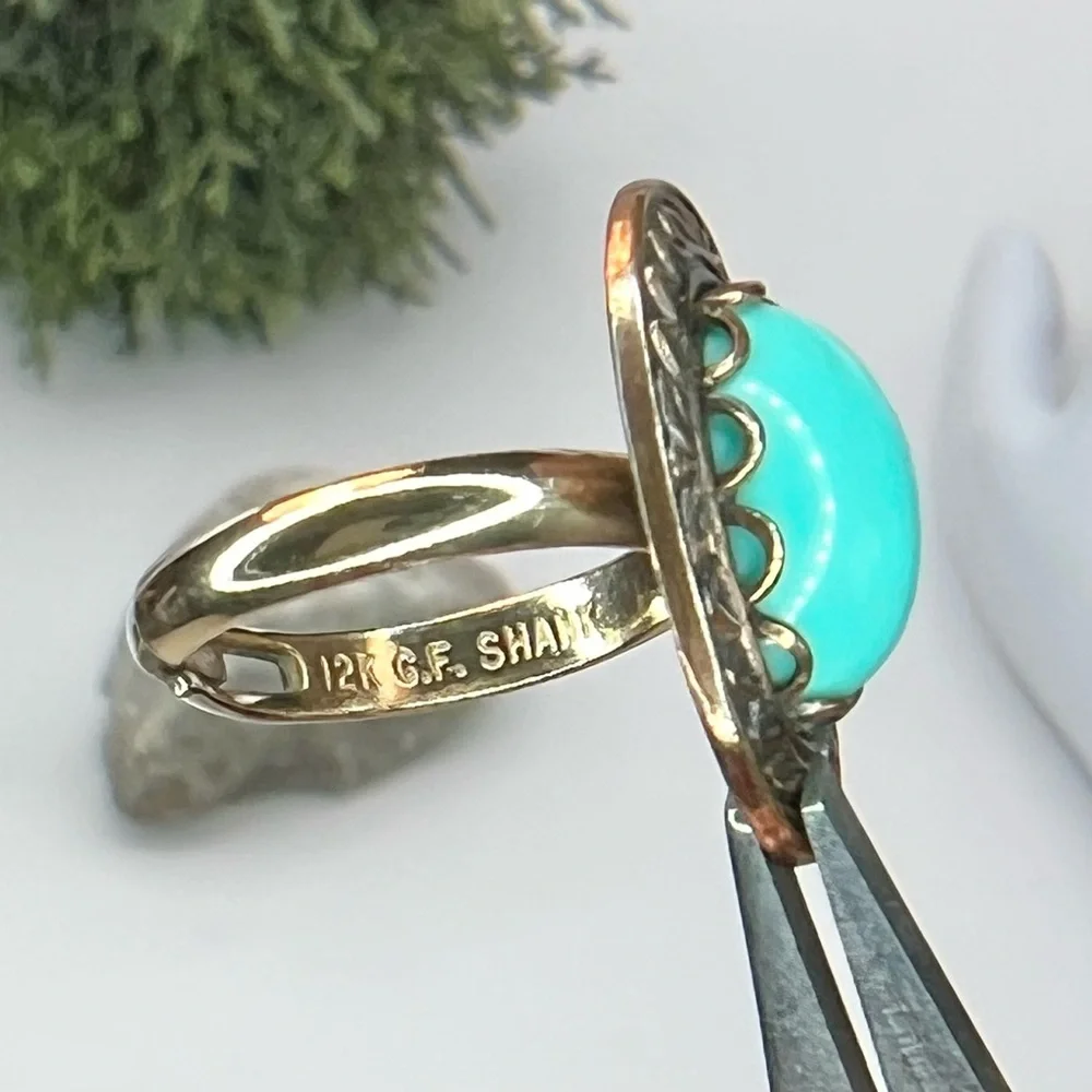 VINTAGE 12K G.F. SHANK RING - Picture 3 of 8